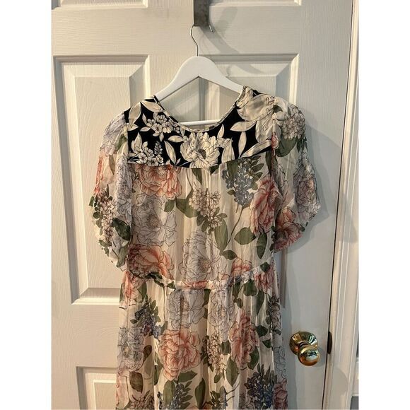 Jade Johnny Was Marion Silk Floral Tiered Maxi Dress sz XS NWOT ( it popped off) - Picture 9 of 13